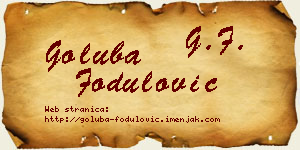 Goluba Fodulović vizit kartica